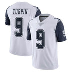 Johmsee D.Cowboys #9 KaVontae Turpin Player White-Navy Limited Color Rush Vapor Untouchable Home Game Stitched Jerseys
