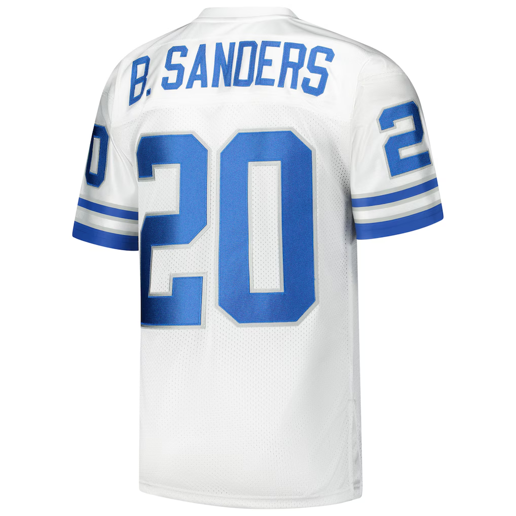 Johmsee D.Lions 1994 #20 Barry Sanders Mitchell & Ness White Authentic Throwback Retired Player Stitched Jerseys