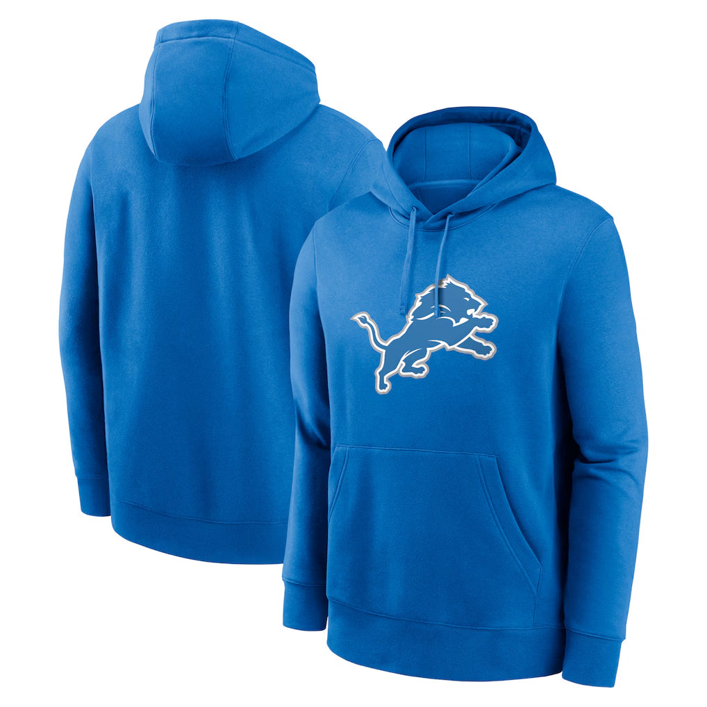 Johmsee D.Lions Blue Pullover Hoodies Limited Blank Player Stitched Jerseys