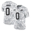Johmsee D.Lions #0 Jahmyr Gibbs Player Arctic Camo Salute To Service Limited Stitched Jerseys