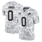 Johmsee D.Lions #0 Jahmyr Gibbs Player Arctic Camo Salute To Service Limited Stitched Jerseys