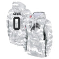 Johmsee D.Lions #0 Jahmyr Gibbs Player Arctic Camo Salute to Service Hoodies Limited Game Stitched Jerseys