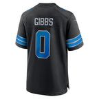 Johmsee D.Lions #0 Jahmyr Gibbs Player Black Alternate Game Stitched Jerseys