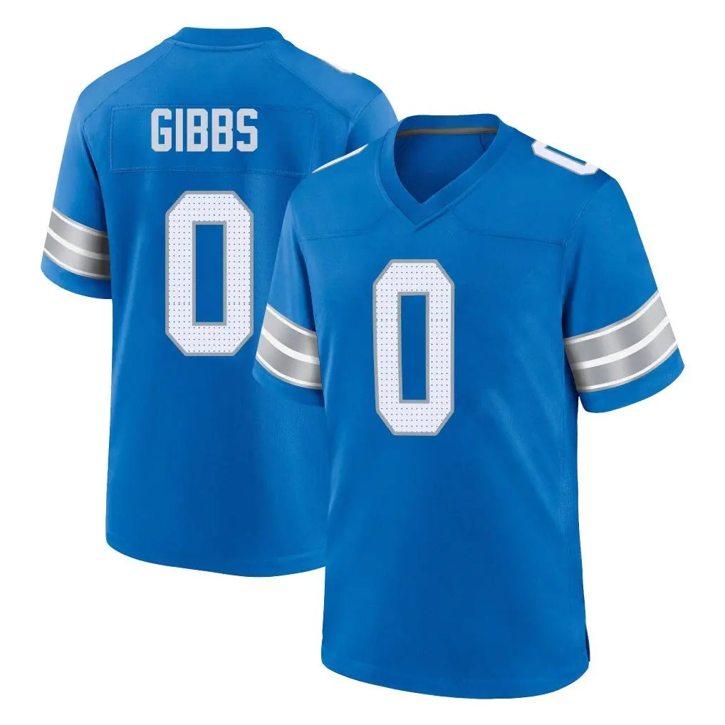 Johmsee D.Lions #0 Jahmyr Gibbs Player Blue Alternate Home Game Stitched Jerseys