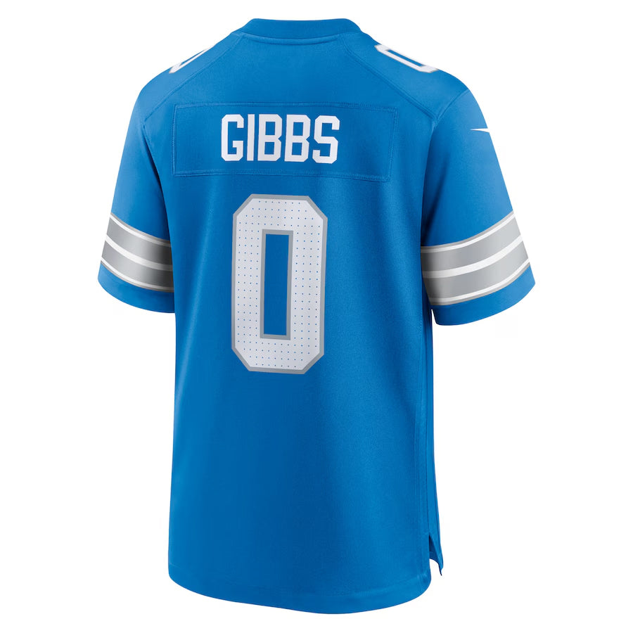 Johmsee D.Lions #0 Jahmyr Gibbs Player Blue Home Game Stitched Jerseys
