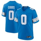 Johmsee D.Lions #0 Jahmyr Gibbs Player Blue Replica Game Stitched Jerseys
