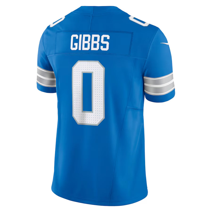 Johmsee D.Lions #0 Jahmyr Gibbs Player Blue Vapor F.U.S.E. Limited Game Stitched Jerseys