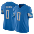 Johmsee D.Lions #0 Jahmyr Gibbs Player Blue Vapor F.U.S.E. Limited Home Game Stitched Jerseys