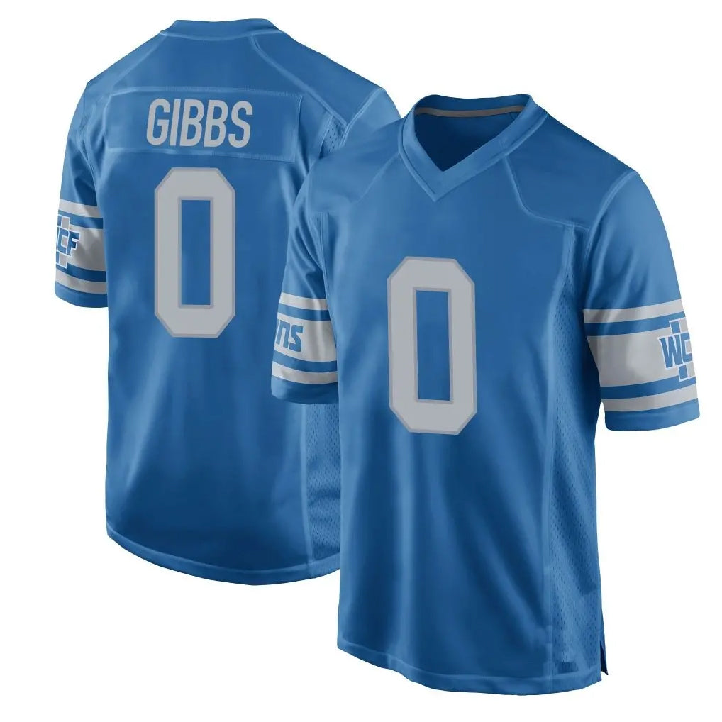 Johmsee D.Lions #0 Jahmyr Gibbs Player Blue Vapor Untouchable Throwback Game Stitched Jerseys