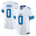 Johmsee D.Lions #0 Jahmyr Gibbs Player White Vapor F.U.S.E. Limited Replica Stitched Jerseys