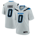Johmsee D.Lions #0 Jahmyr Gibbs Silver 2026 Rivalries Collection Game Stitched Jerseys