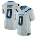 Johmsee D.Lions #0 Jahmyr Gibbs Silver 2026 Rivalries Collection Limited Stitched Jerseys