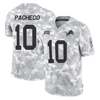 Johmsee D.Lions #10 Isiah Pacheco Player Arctic Camo Salute To Service Limited Stitched Jerseys
