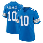 Johmsee D.Lions #10 Isiah Pacheco Player Blue Alternate Home Game Stitched Jerseys