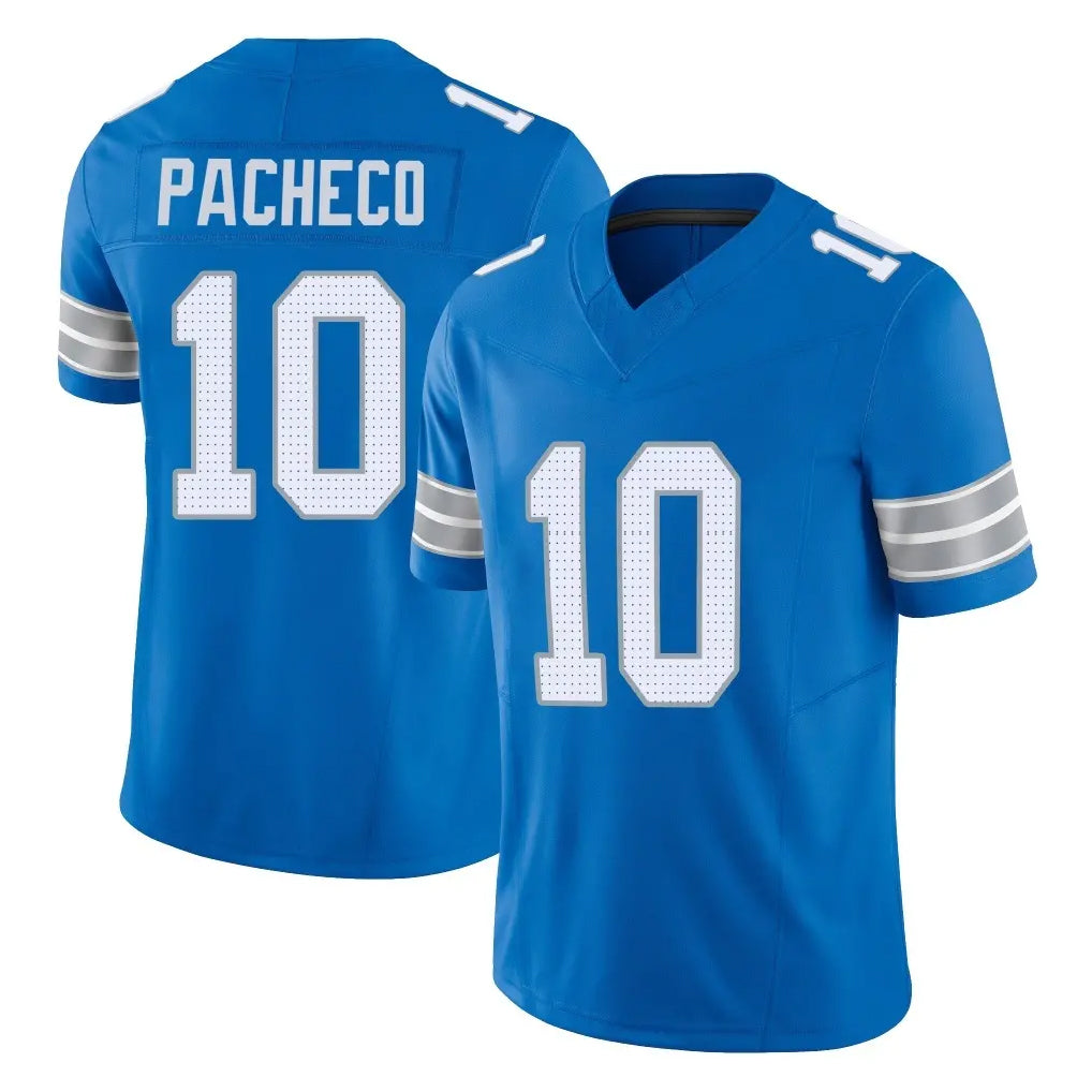 Johmsee D.Lions #10 Isiah Pacheco Player Blue Limited Vapor F.U.S.E. Alternate Home Game Stitched Jerseys
