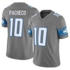 Johmsee D.Lions #10 Isiah Pacheco Player Gray Vapor F.U.S.E. Limited Home Game Stitched Jerseys