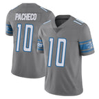 Johmsee D.Lions #10 Isiah Pacheco Player Gray Vapor Untouchable Limited Home Game Stitched Jerseys