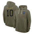 Johmsee D.Lions #10 Isiah Pacheco Player Olive Salute to Service Pullover Hoodies Limited Stitched Jerseys