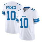 Johmsee D.Lions #10 Isiah Pacheco Player White Limited Vapor F.U.S.E. Alternate Home Game Stitched Jerseys