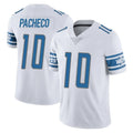 Johmsee D.Lions #10 Isiah Pacheco Player White Limited Vapor Untouchable Home Game Stitched Jerseys