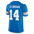 Johmsee D.Lions #14 Amon-Ra St. Brown Blue Team Vapor F.U.S.E. Stitched Limited Jerseys