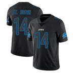Johmsee D.Lions #14 Amon-Ra St. Brown Player Black Impact Limited Home Game Stitched Jerseys