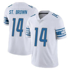 Johmsee D.Lions #14 Amon-Ra St. Brown Player White Limited Vapor Untouchable Home Game Stitched Jerseys
