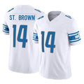 Johmsee D.Lions #14 Amon-Ra St. Brown Player White Vapor F.U.S.E. Limited Home Game Stitched Jerseys