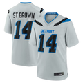 Johmsee D.Lions #14 Amon-Ra St. Brown Silver 2026 Rivalries Collection Game Stitched Jerseys