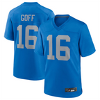 Johmsee D.Lions #16 Jared Goff Blue Alternate Game Jersey Blue Player Stitched Jerseys