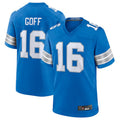 Johmsee D.Lions #16 Jared Goff Blue Game Jersey American Stitched Jerseys