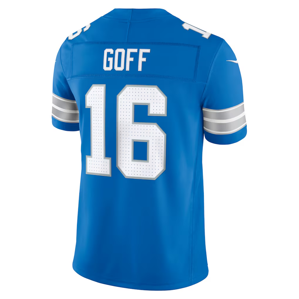 Johmsee D.Lions #16 Jared Goff Blue Team Vapor F.U.S.E. Stitched Limited Stitched Jerseys