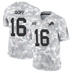 Johmsee D.Lions #16 Jared Goff Player Arctic Camo Salute to Service Limited Stitched Jerseys