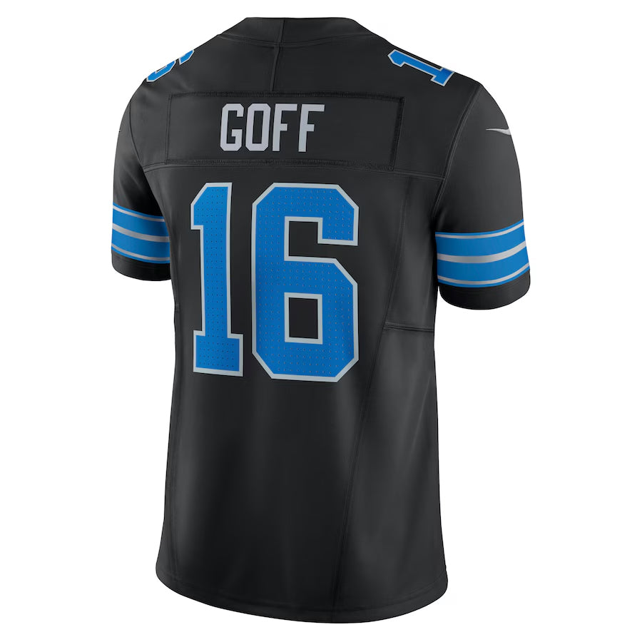 Johmsee D.Lions #16 Jared Goff Player Black Vapor F.U.S.E. Limited Stitched Jerseys