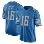 Johmsee D.Lions #16 Jared Goff Player Blue Home Game Stitched Jerseys