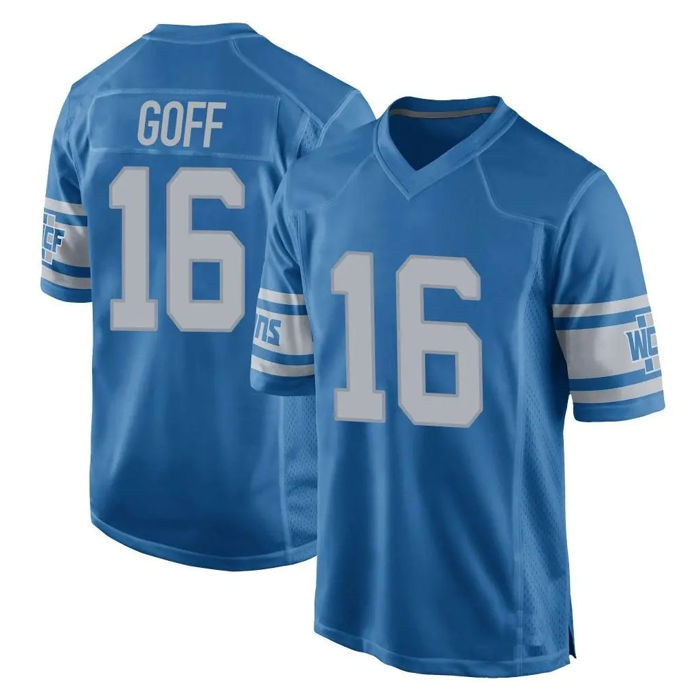 Johmsee D.Lions #16 Jared Goff Player Blue Vapor Untouchable Throwback Game Stitched Jerseys
