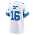 Johmsee D.Lions #16 Jared Goff Player White Home Game Stitched Jerseys