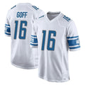 Johmsee D.Lions #16 Jared Goff Player White Home Game Stitched Jerseys