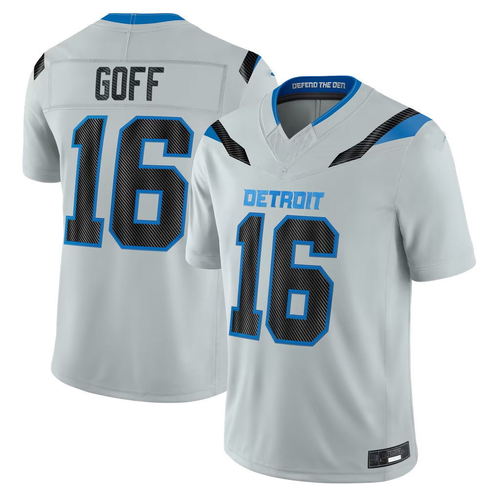 Johmsee D.Lions #16 Jared Goff Silver 2026 Rivalries Collection Limited Stitched Jerseys