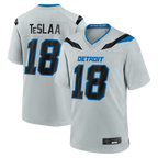 Johmsee D.Lions #18 Isaac TeSlaa Detroit Silver 2026 Rivalries Collection Game Stitched Jerseys