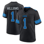 Johmsee D.Lions #1 Jameson Williams Player Black Alternate Home Game Stitched Jerseys