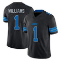 Johmsee D.Lions #1 Jameson Williams Player Black Alternate Vapor F.U.S.E. Limited Home Game Stitched Jerseys