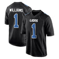 Johmsee D.Lions #1 Jameson Williams Player Black Fashion Home Game Stitched Jerseys