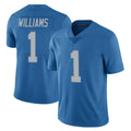 Johmsee D.Lions #1 Jameson Williams Player Blue Limited Throwback Vapor Untouchable Stitched Jerseys