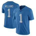 Johmsee D.Lions #1 Jameson Williams Player Blue Limited Throwback Vapor Untouchable Stitched Jerseys