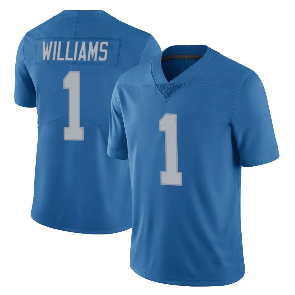 Johmsee D.Lions #1 Jameson Williams Player Blue Limited Throwback Vapor Untouchable Stitched Jerseys