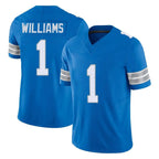 Johmsee D.Lions #1 Jameson Williams Player Blue Limited Vapor F.U.S.E. Alternate Home Game Stitched Jerseys