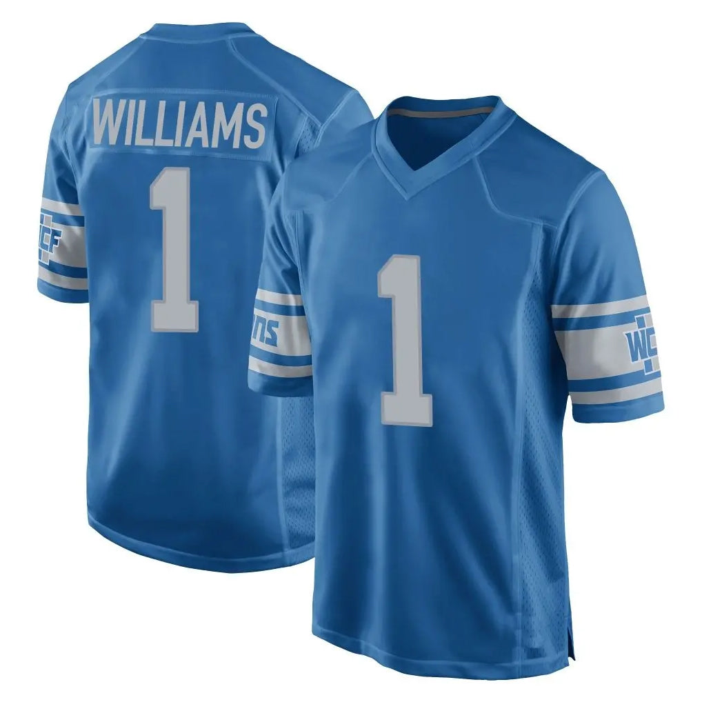Johmsee D.Lions #1 Jameson Williams Player Blue Vapor Untouchable Throwback Game Stitched Jerseys