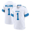 Johmsee D.Lions #1 Jameson Williams Player White Alternate Home Game Stitched Jerseys