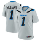 Johmsee D.Lions #1 Jameson Williams Silver 2026 Rivalries Collection Game Stitched Jerseys